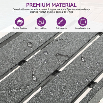 Table de bar en métal Moasis Patio avec roulettes