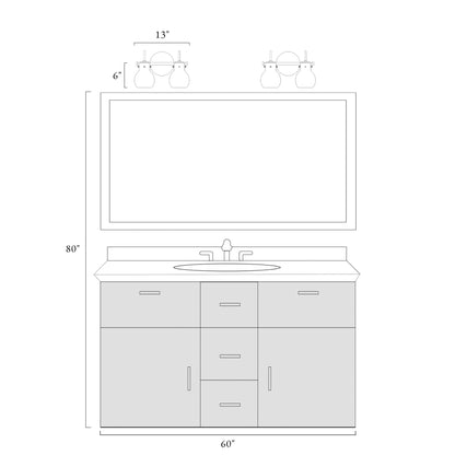 Applique murale moderne en verre à 2/3/4/5 lumières pour salle de bain, design minimaliste
