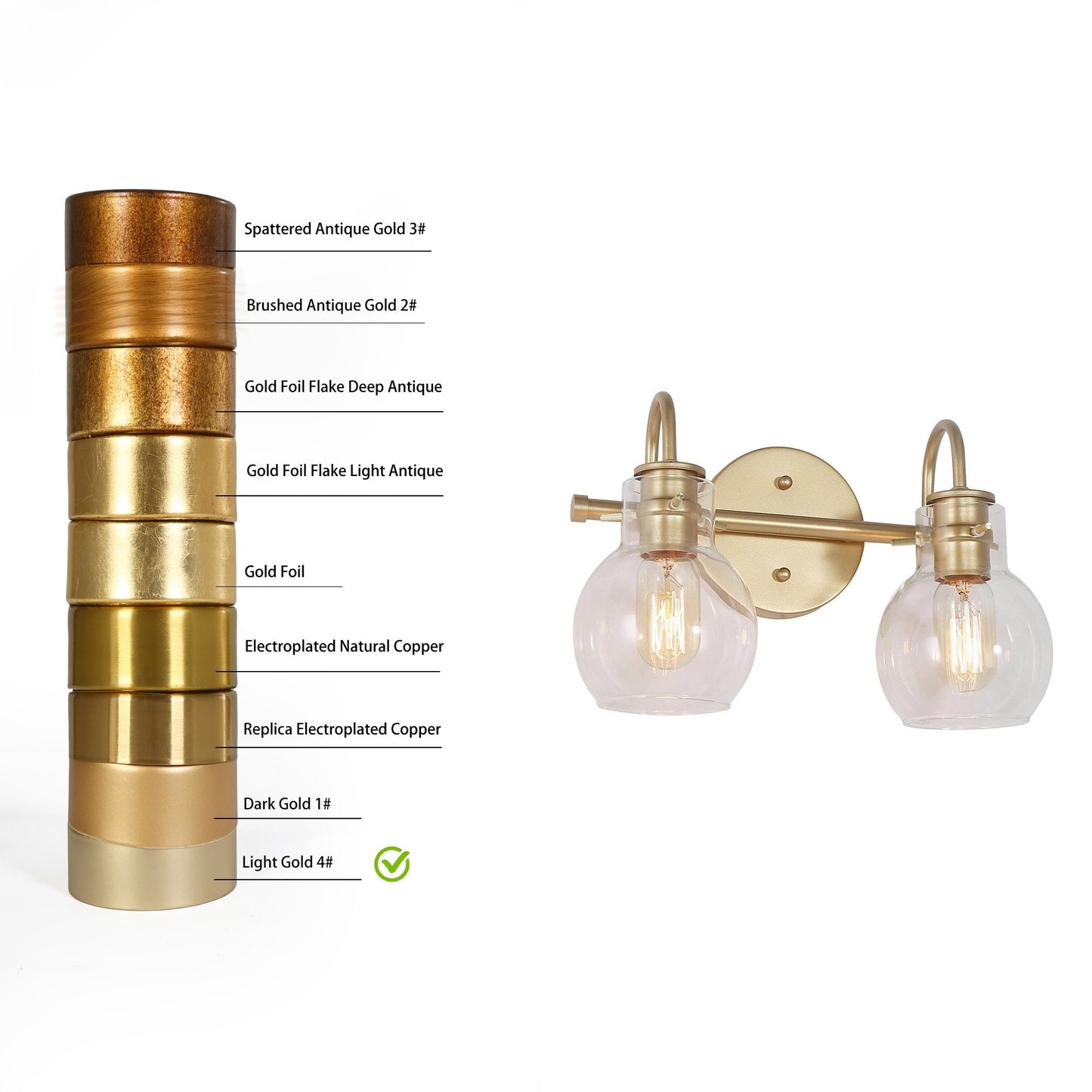 Applique murale moderne en verre à 2/3/4/5 lumières pour salle de bain, design minimaliste