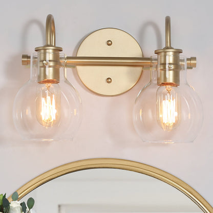 Applique murale moderne en verre à 2/3/4/5 lumières pour salle de bain, design minimaliste