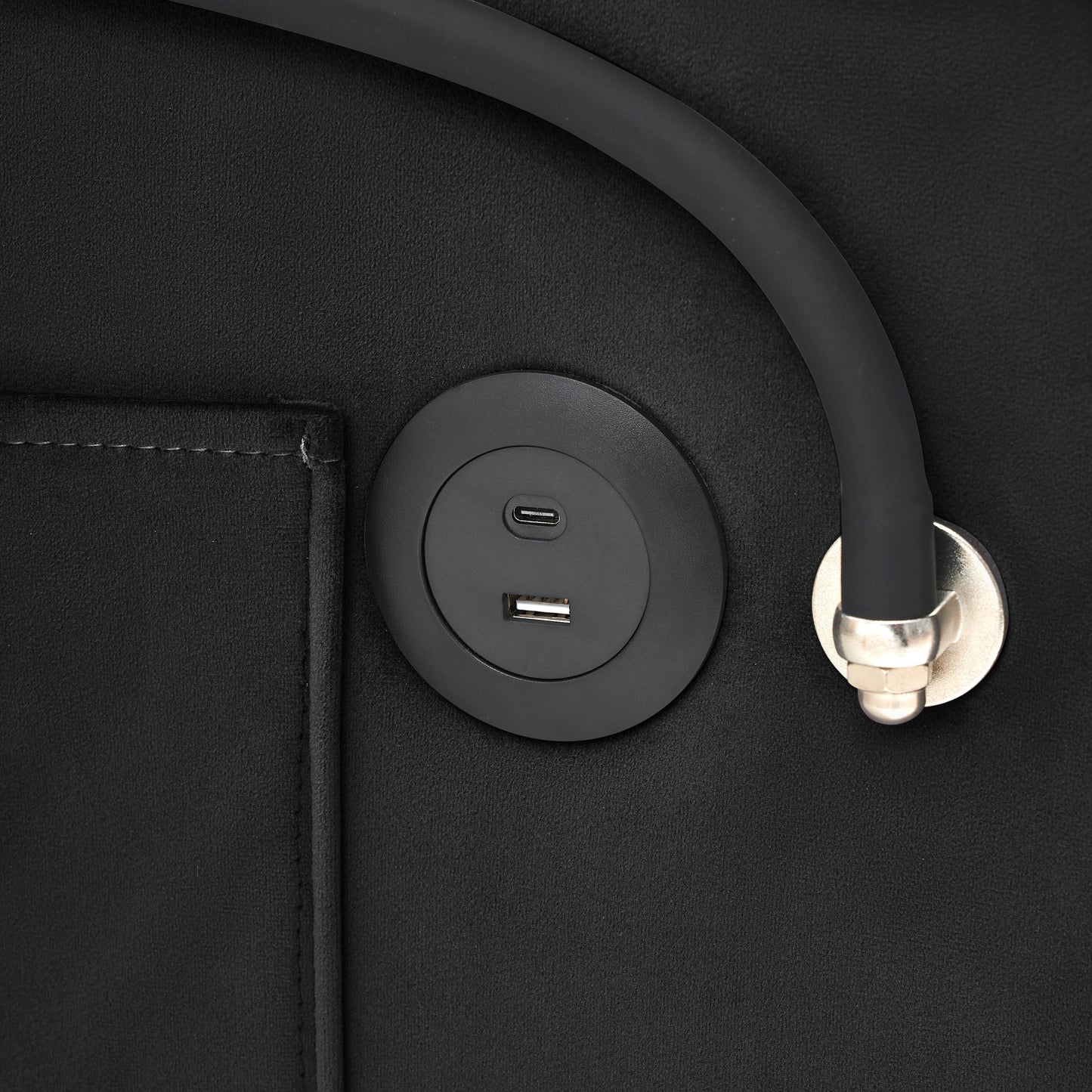 Canapé-lit convertible 3 en 1 moderne 70.86 avec dossier réglable et port de chargement USB pour le salon