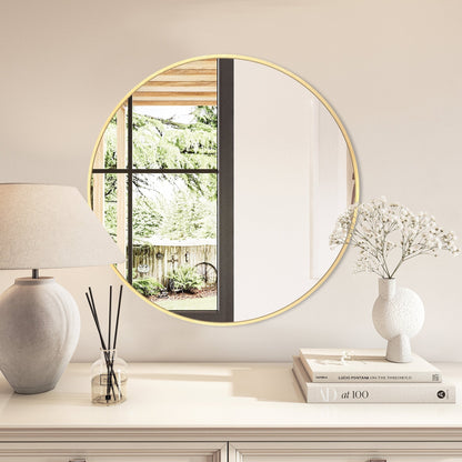 Miroir de courtoisie rond mural moderne pour salle de bain