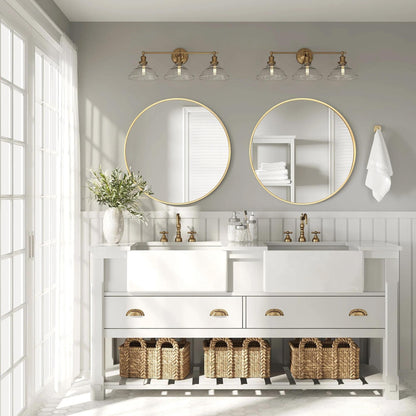 Miroir de courtoisie rond mural moderne pour salle de bain