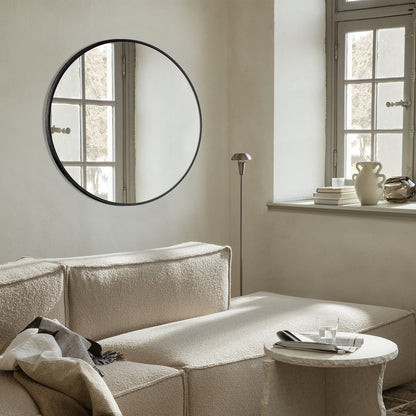 Miroir de courtoisie rond mural moderne pour salle de bain