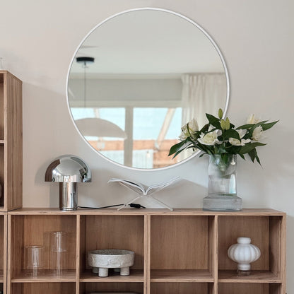 Miroir de courtoisie rond mural moderne pour salle de bain