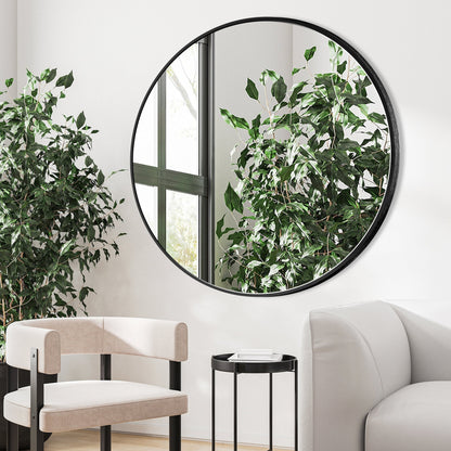 Miroir de courtoisie rond mural moderne pour salle de bain