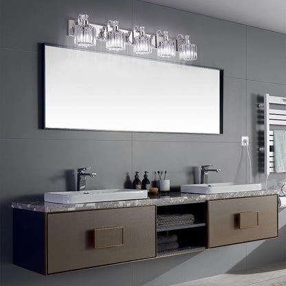 Appliques murales modernes en cristal pour salle de bain, à intensité variable