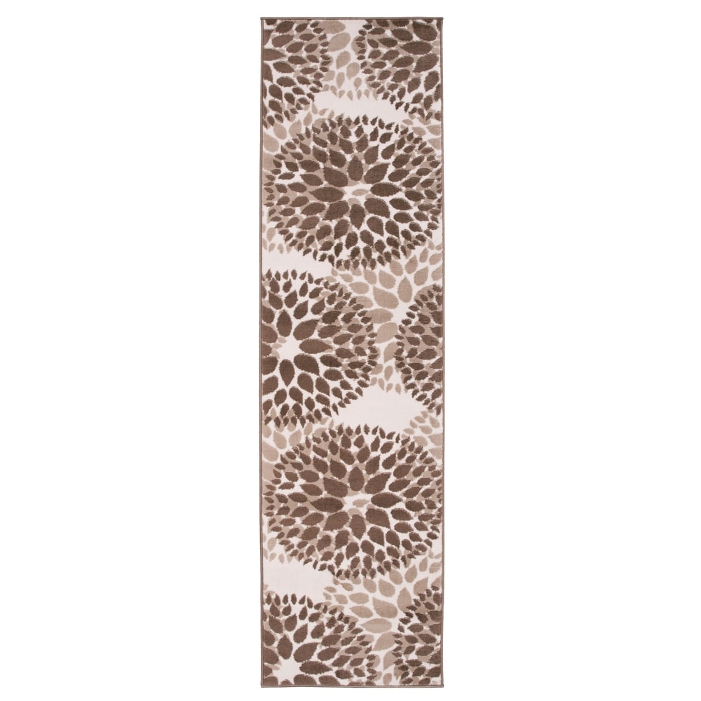 Tapis moderne à motifs floraux circulaires de World Rug Gallery