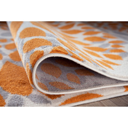 Tapis moderne à motifs floraux circulaires de World Rug Gallery