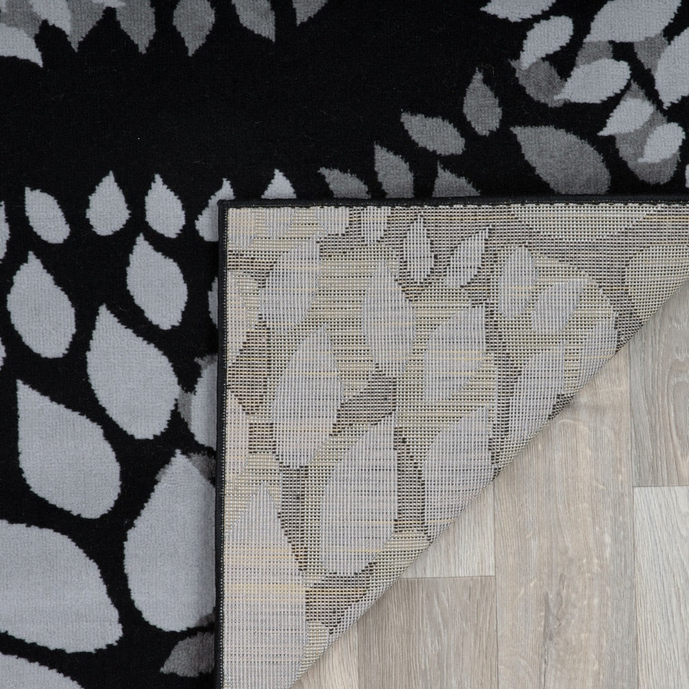 Tapis moderne à motifs floraux circulaires de World Rug Gallery