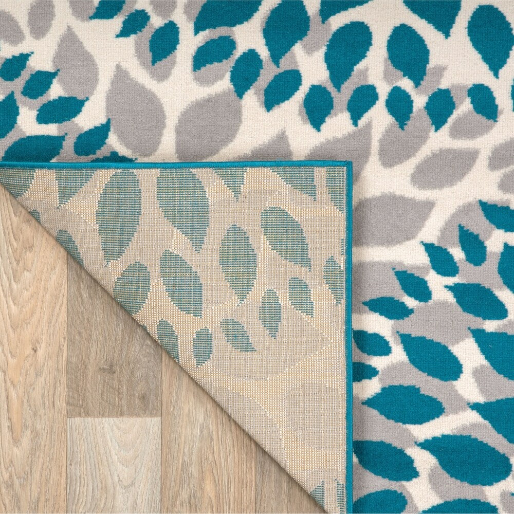 Tapis moderne à motifs floraux circulaires de World Rug Gallery