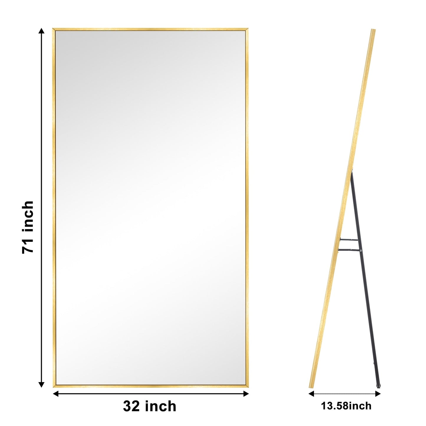 Miroir sur pied moderne pleine longueur