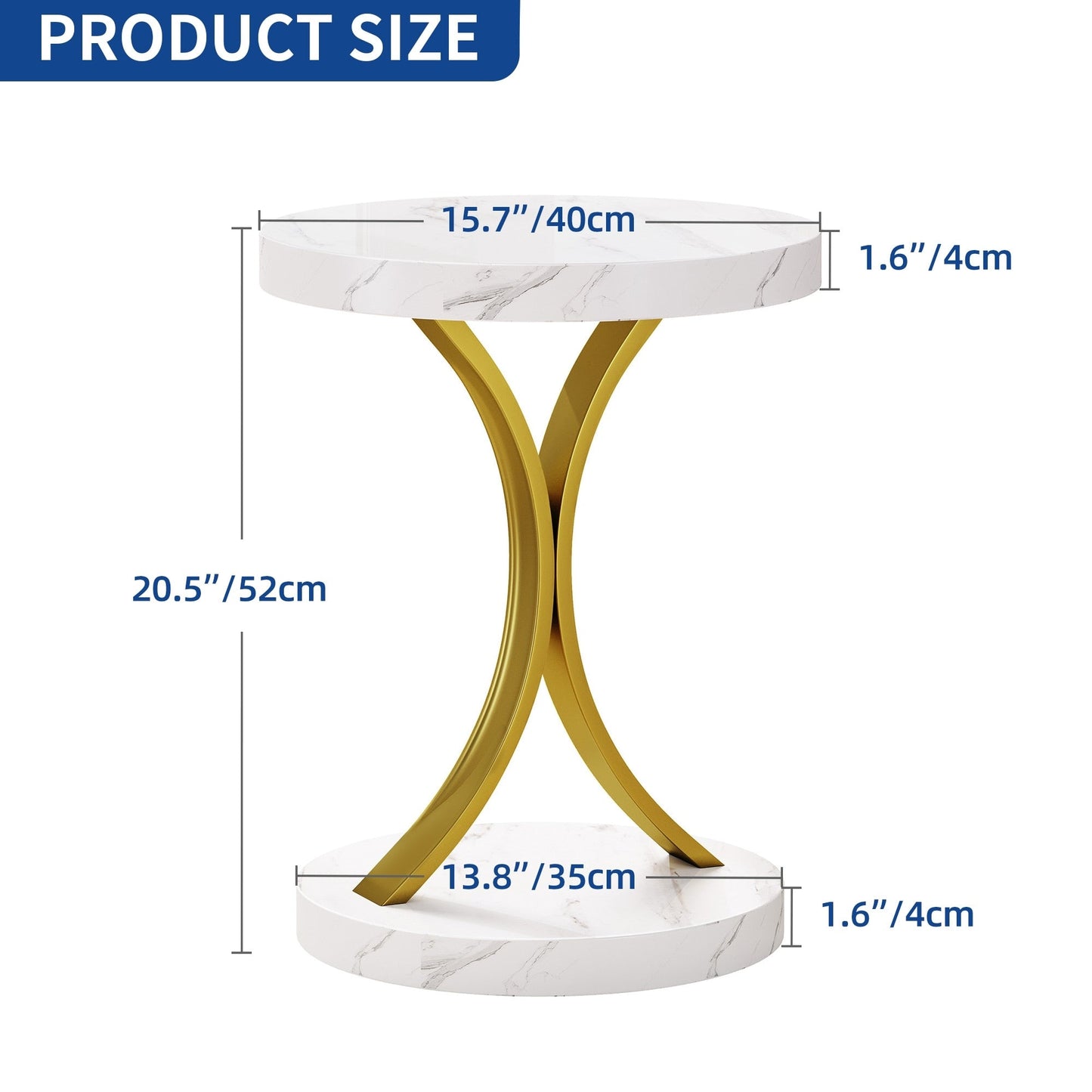 Console moderne dorée avec plateau marbré pour entrée/couloir