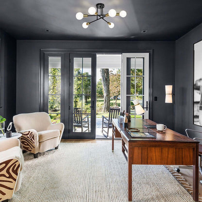 Plafonnier semi-encastré Sputnik moderne en métal, 60 cm (23,62 po), 60 cm (23,62 po).