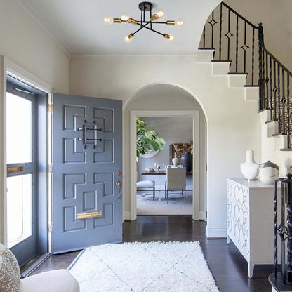 Plafonnier semi-encastré Sputnik moderne en métal, 60 cm (23,62 po), 60 cm (23,62 po).