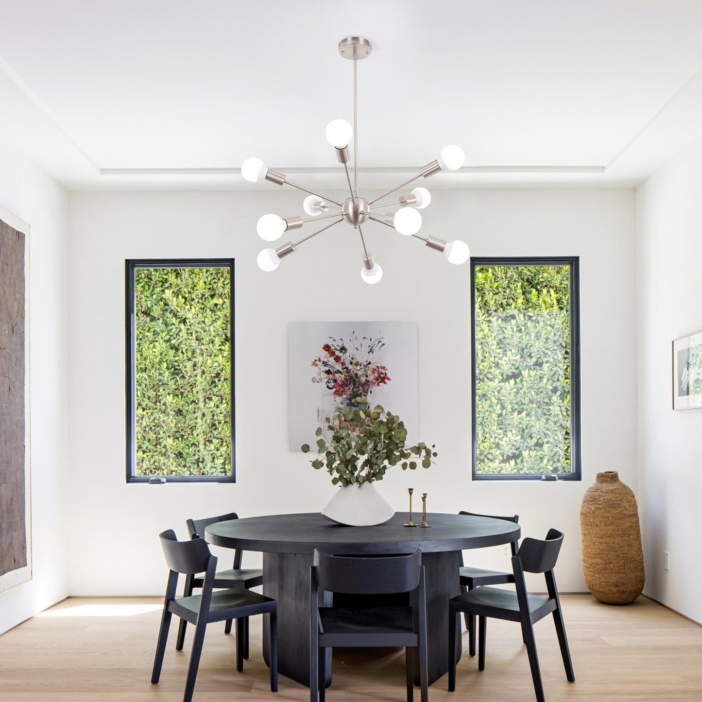 Lustre Sputnik moderne à 10 lumières réglables, plafonnier idéal pour cuisine, salle à manger, salon ou chambre - Non disponible
