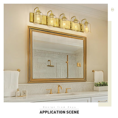 Appliques murales modernes à 3/4/5/6 lumières au-dessus du miroir pour salle de bain