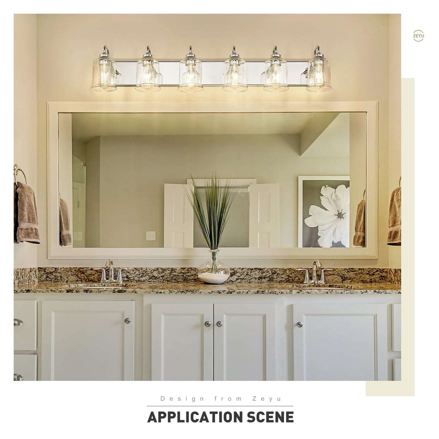 Appliques murales modernes à 3/4/5/6 lumières au-dessus du miroir pour salle de bain