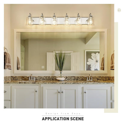 Appliques murales modernes à 3/4/5/6 lumières au-dessus du miroir pour salle de bain