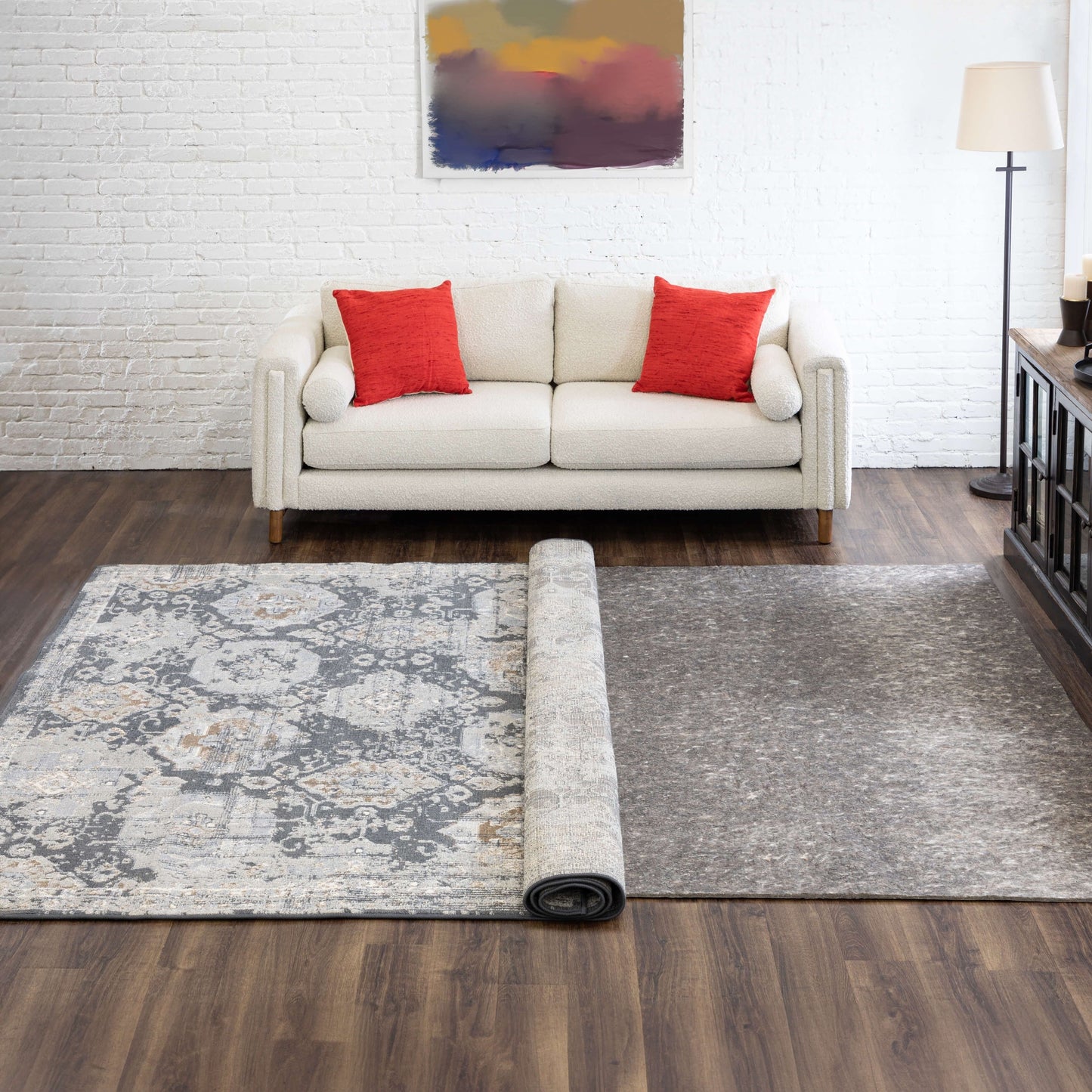 Sous-tapis antidérapant Mohawk Home, coussin en feutre réversible de 1,25 cm d'épaisseur - Gris