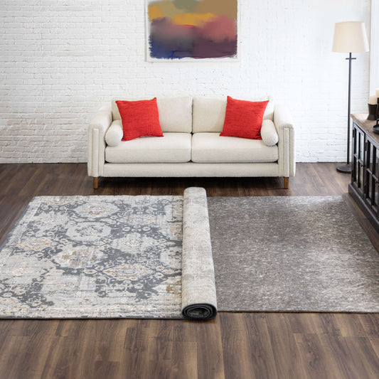 Sous-tapis antidérapant Mohawk Home, coussin en feutre réversible de 1,25 cm d'épaisseur - Gris