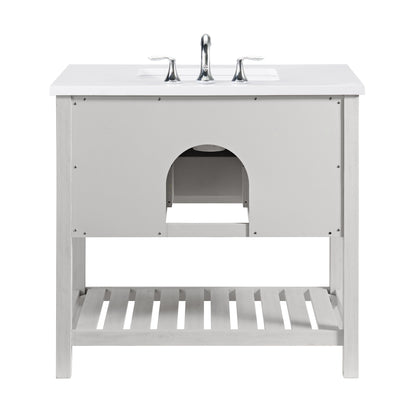 Meuble-lavabo simple de style ferme Monterey 37 avec dessus