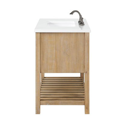Meuble-lavabo simple de style ferme Monterey 37 avec dessus