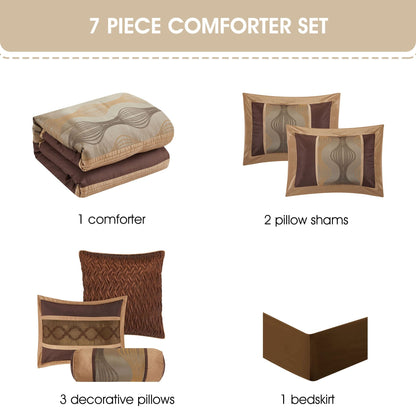 Ensemble de couette géométrique moderne 7 pièces Nanshing Daniella