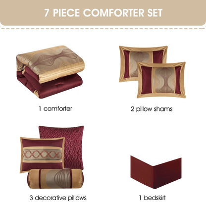 Ensemble de couette géométrique moderne 7 pièces Nanshing Daniella