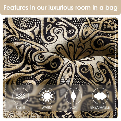 Ensemble de couette élégant à médaillon Nanshing Prince 7 pièces