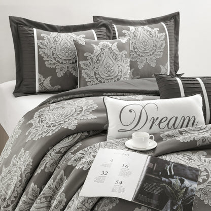 Ensemble de couette traditionnelle damassée Nanshing Tiana 7 pièces