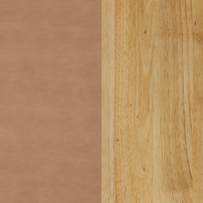 Tabouret de bar ou de comptoir en similicuir Nathan James Cohen, structure en bois massif avec repose-pieds et dossier en cuir tressé