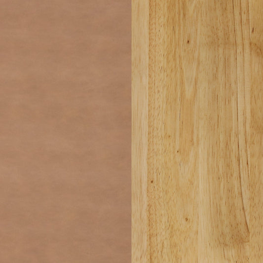 Tabouret de bar ou de comptoir en similicuir Nathan James Cohen, structure en bois massif avec repose-pieds et dossier en cuir tressé