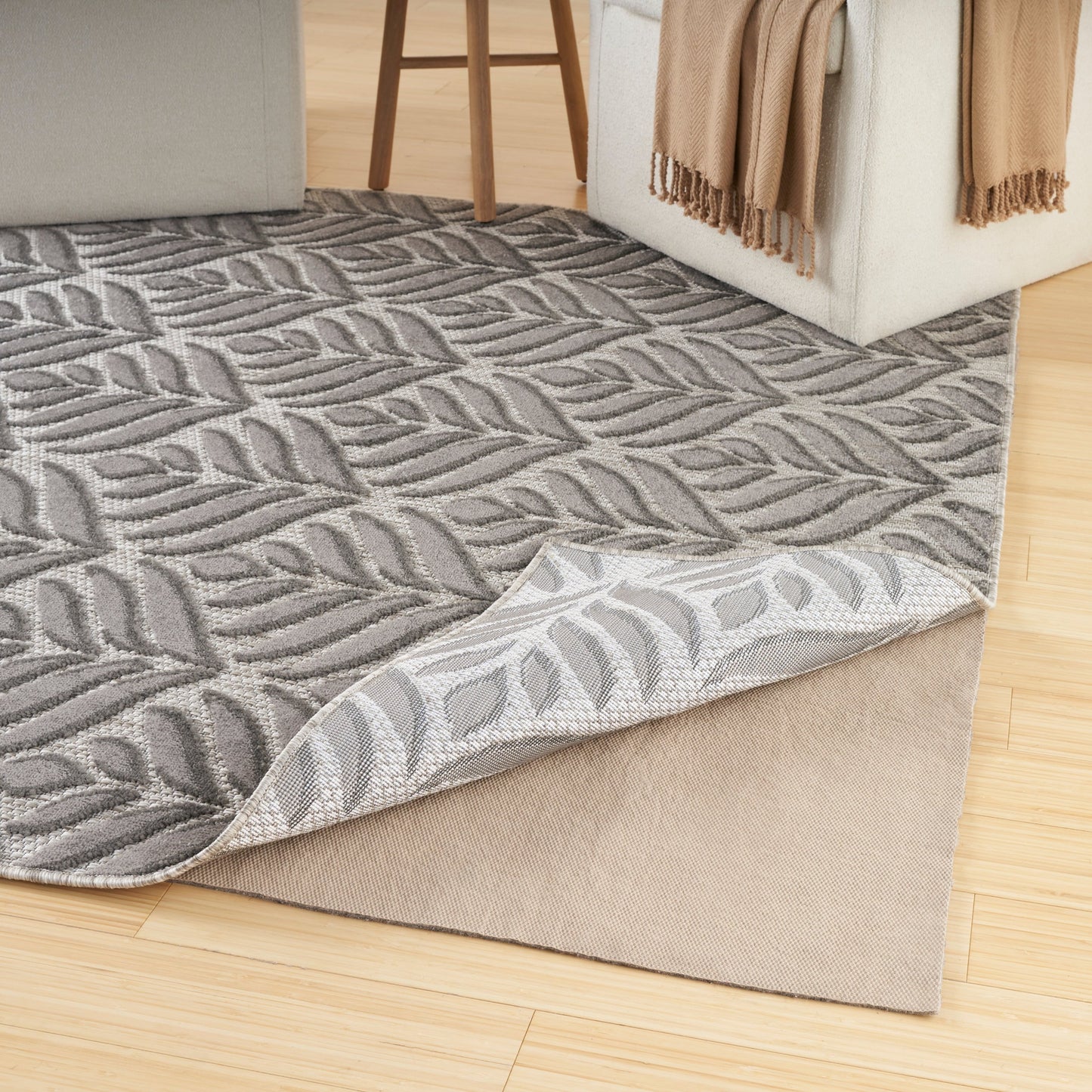 Sous-tapis Nourison Anchor intérieur/extérieur - Beige