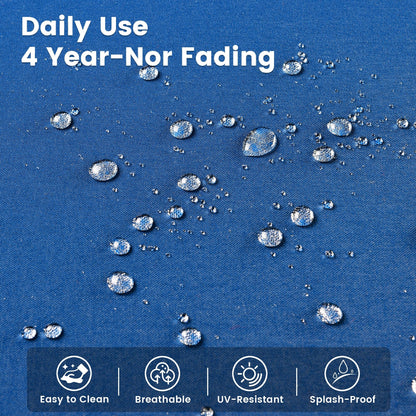 Ensemble de 9 chaises pivotantes d'extérieur en osier OVIOS avec table à feu