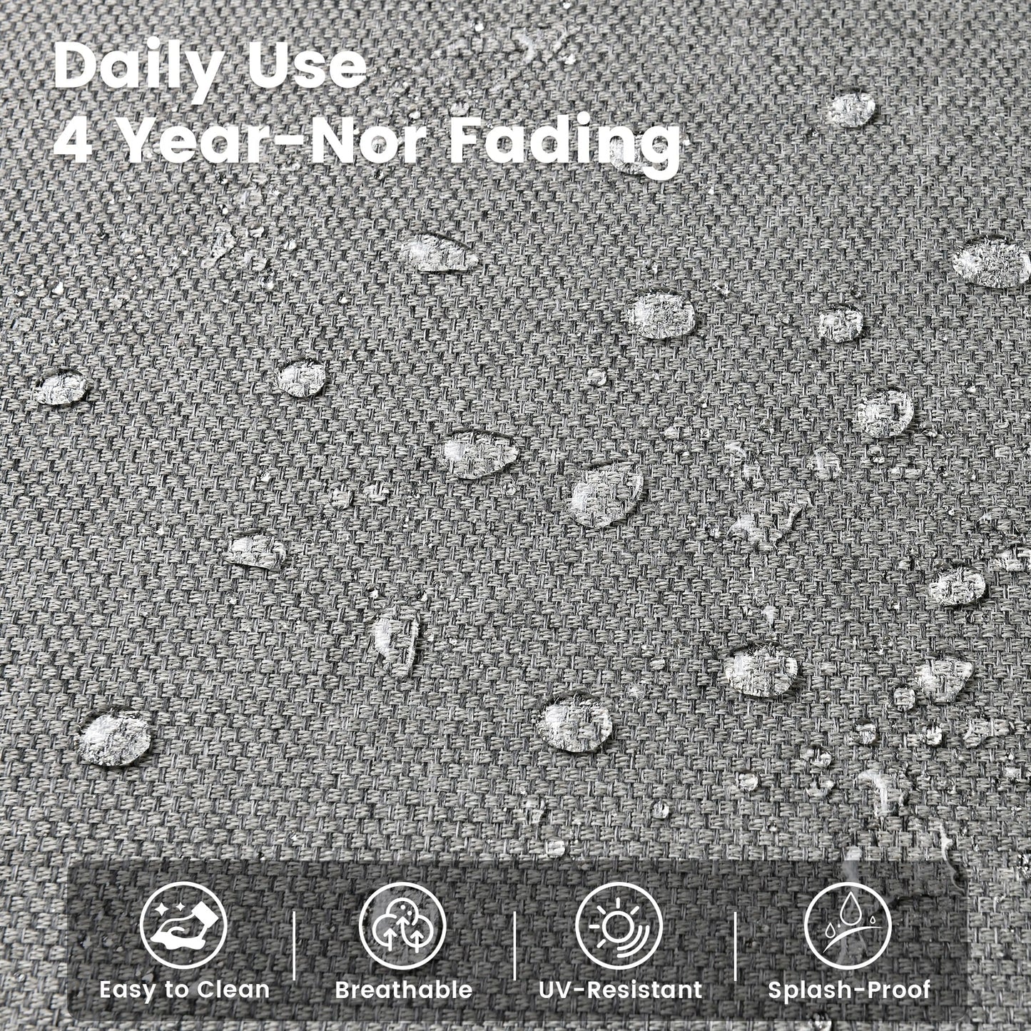 Ensemble de 9 chaises pivotantes d'extérieur en osier OVIOS avec table à feu