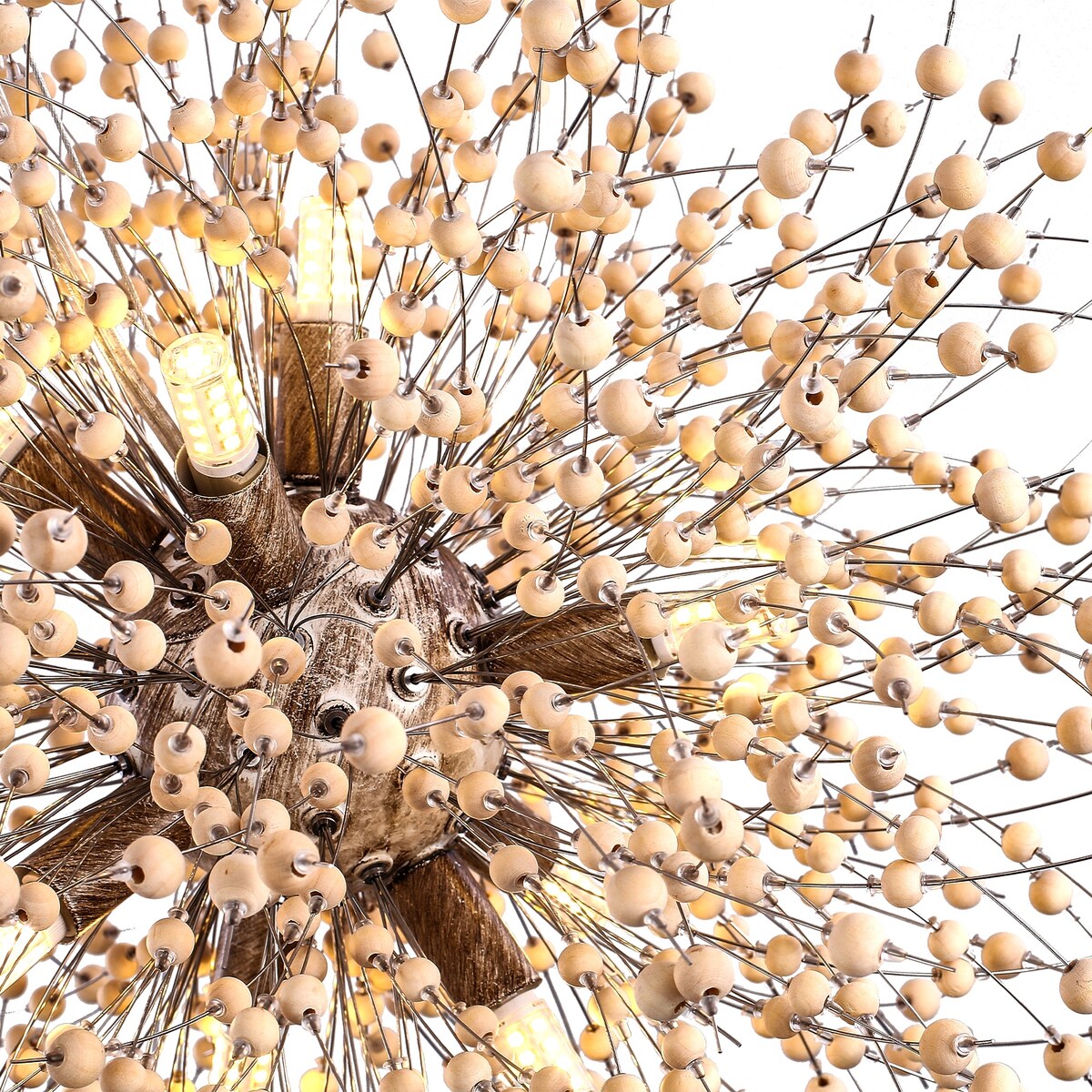 Lustre Sputnik moderne OYIPRO avec effet feu d'artifice et suspension en cristal