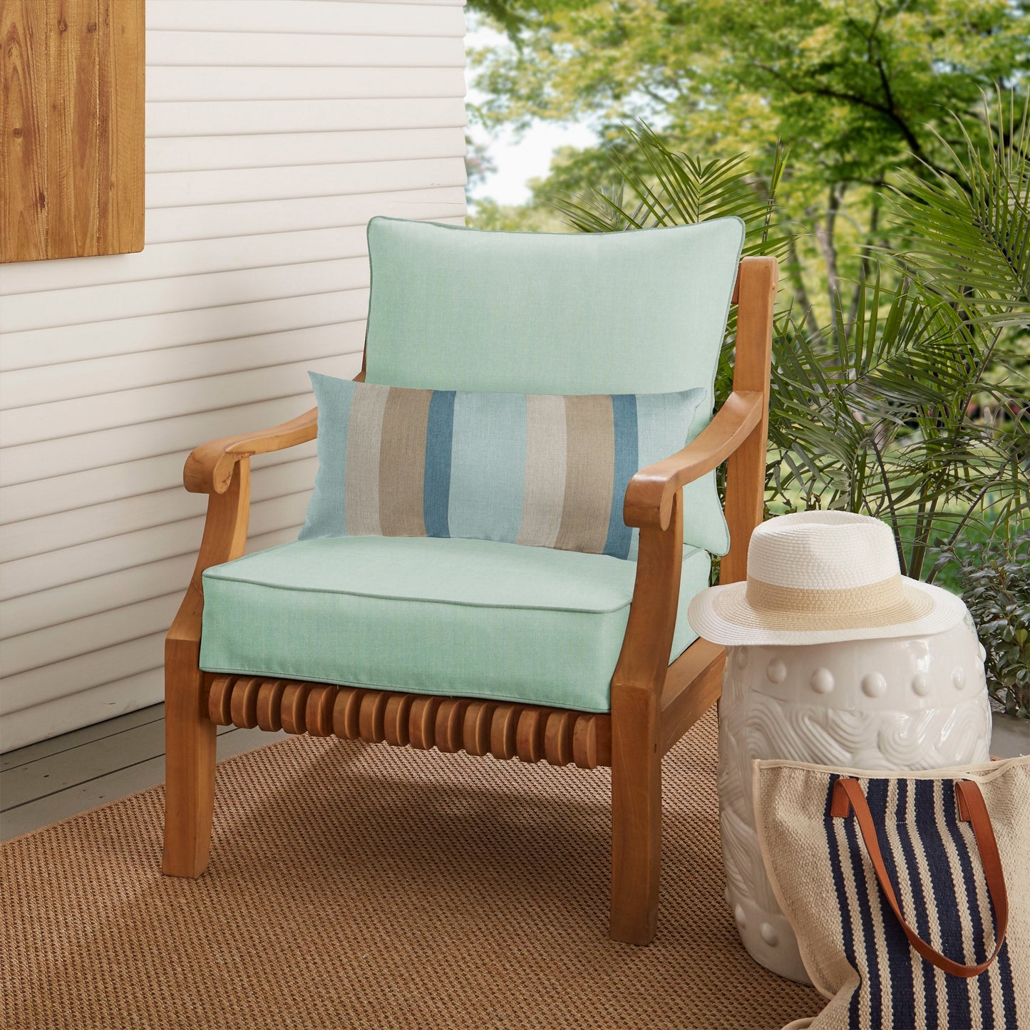 Ensemble de coussins et oreillers de chaise Oakley Sunbrella Solid pour intérieur/extérieur