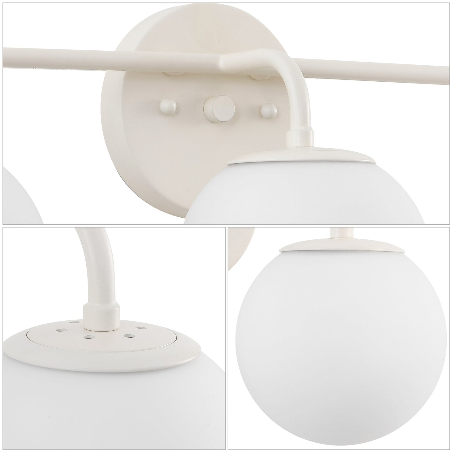 Meuble-lavabo moderne Globe en métal et verre dépoli avec éclairage LED, par JONATHAN Y