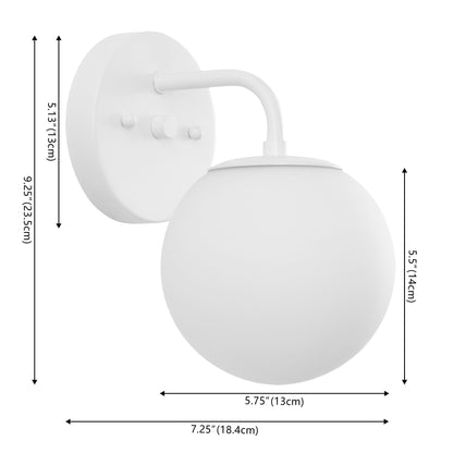 Meuble-lavabo moderne Globe en métal et verre dépoli avec éclairage LED, par JONATHAN Y