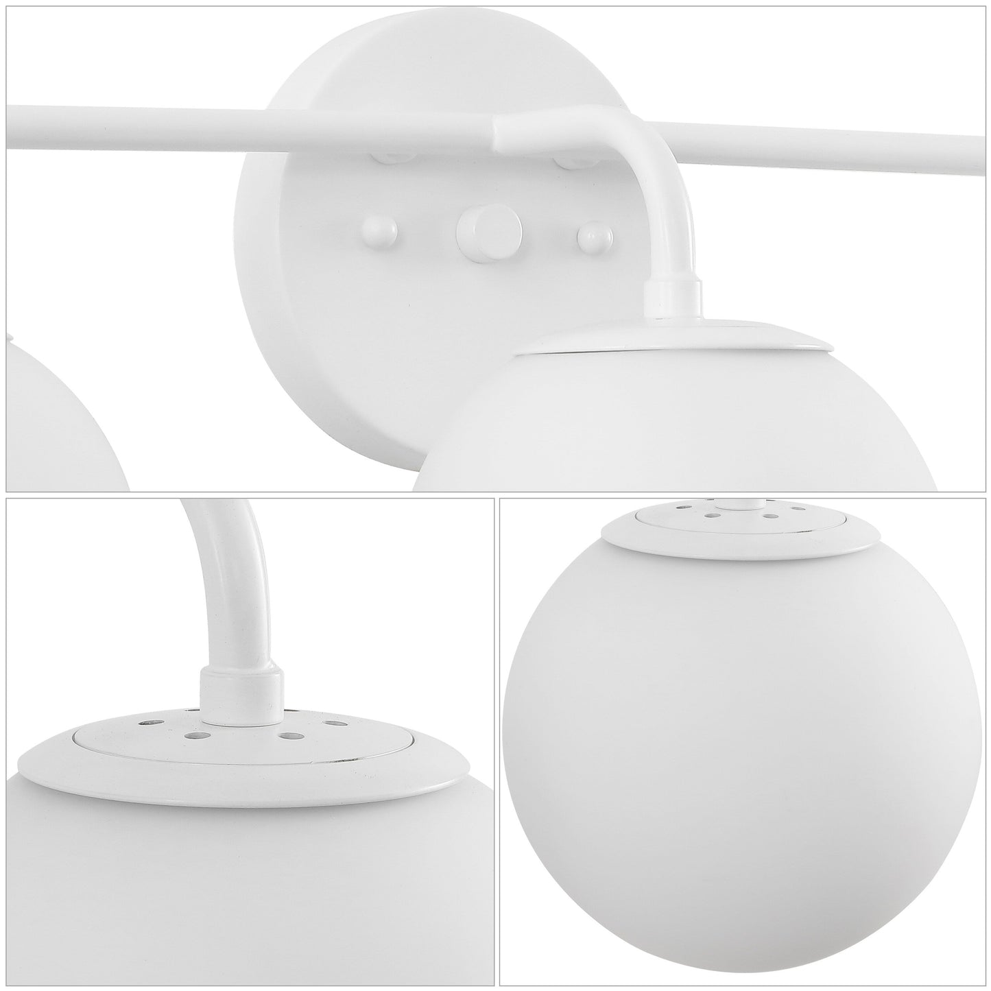 Meuble-lavabo moderne Globe en métal et verre dépoli avec éclairage LED, par JONATHAN Y