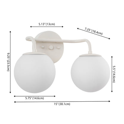 Meuble-lavabo moderne Globe en métal et verre dépoli avec éclairage LED, par JONATHAN Y