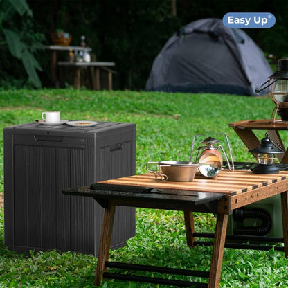 Coffre de rangement extérieur en résine avec serrure