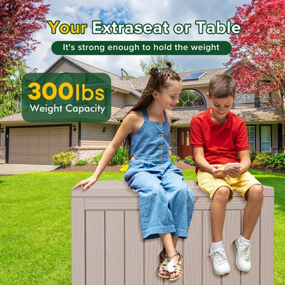 Coffre de rangement extérieur en résine avec serrure