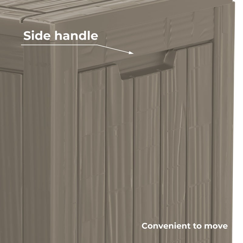 Coffre de rangement extérieur en résine avec serrure