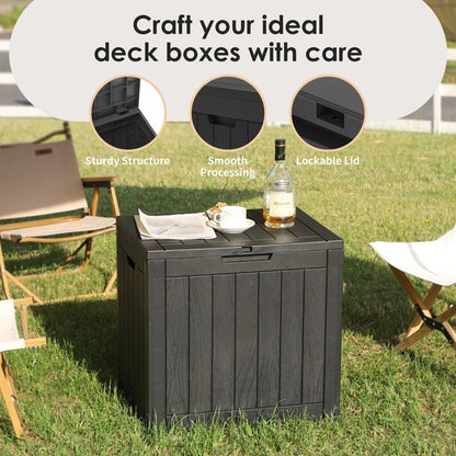 Coffre de rangement extérieur en résine avec serrure