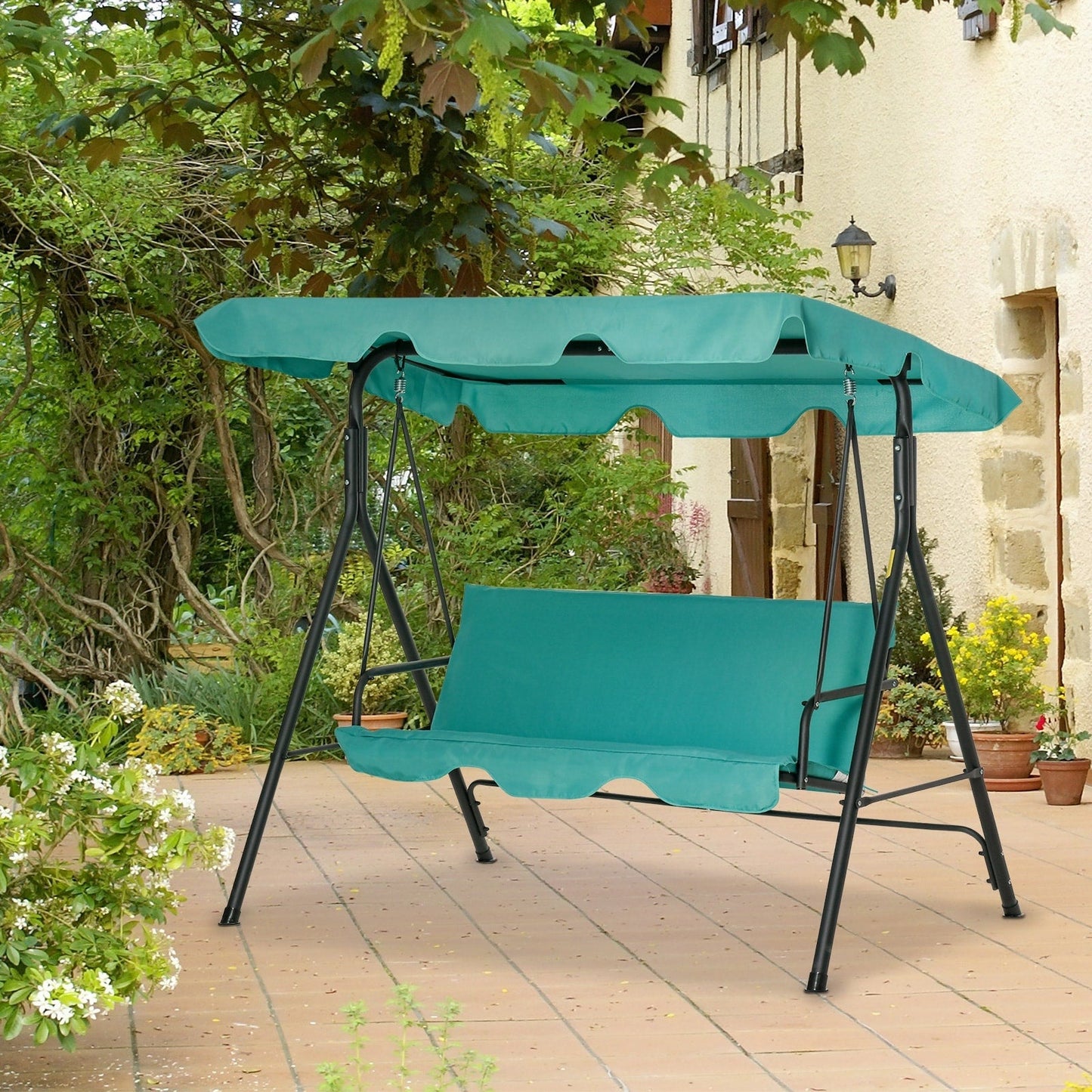 Balançoire de jardin Outsunny pour 3 personnes