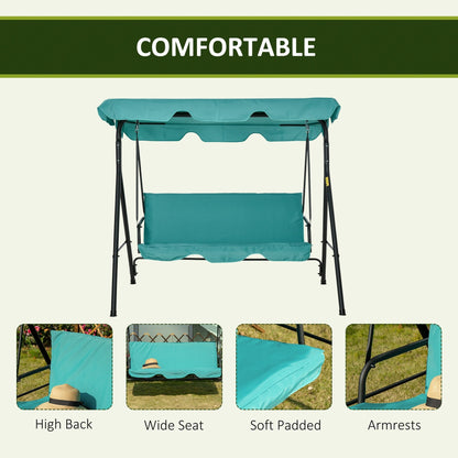 Balançoire de jardin Outsunny pour 3 personnes