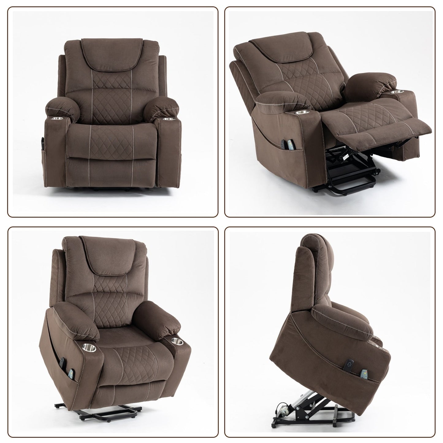 Fauteuil inclinable électrique surdimensionné pour personnes âgées, 400 lb.