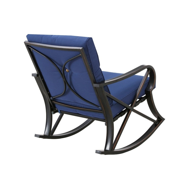 Ensemble de conversation à bascule d'extérieur PATIO FESTIVAL 3 pièces avec coussins